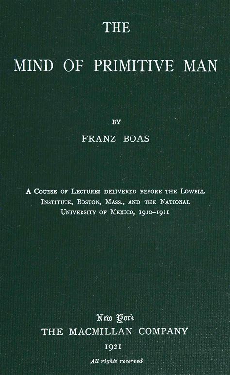 The Mind Of Primitive Man By Franz Boas Project Gutenberg