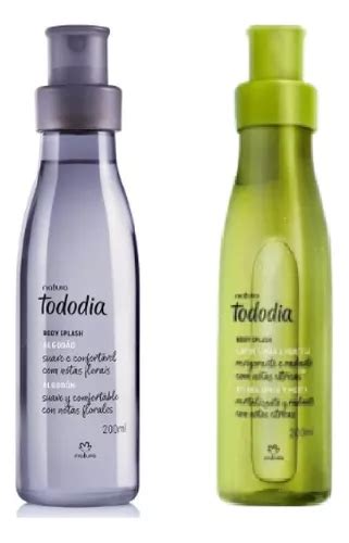 Kit Natura Tododia Body Splash Algodão Capim Limão E Hortelã