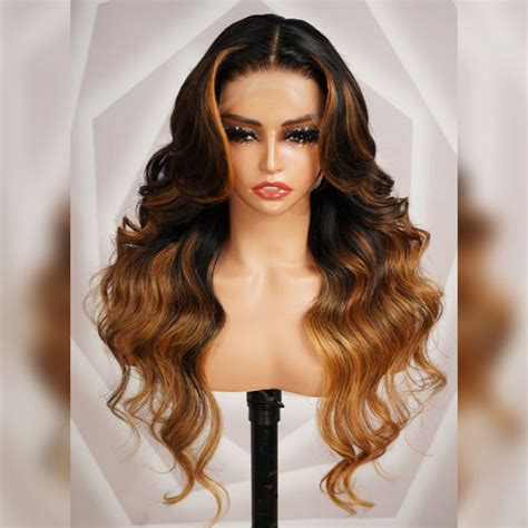 Honey Blonde Balayage On Black Hair Body Wave Wigs Yolissa Hair Yolissa Hair