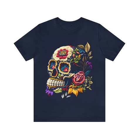 Sugar Skull T Shirt Day Of The Dead Shirt Sugar Skull Art Etsy