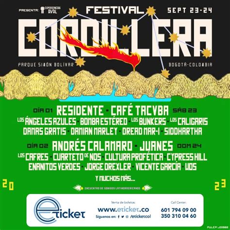 FESTIVAL CORDILLERA COMBO 2 DIAS Parque Metropolitano Simón Bolívar