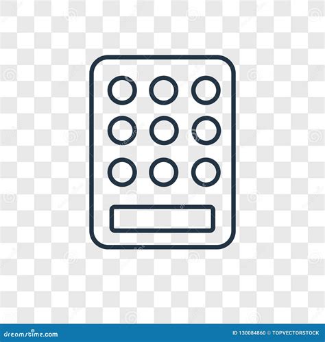 Keypad Concept Vector Linear Icon Isolated On Transparent Background
