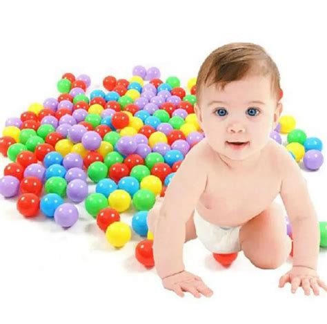 50PCs Multi colors Swimming Pool Balls Plastic Ocean Balls Pool Baby ...