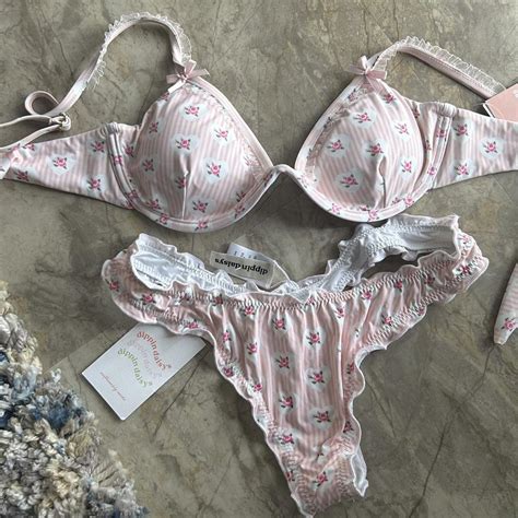 Dippin Daisys Bikini Set Super Cute Rose Detail Depop