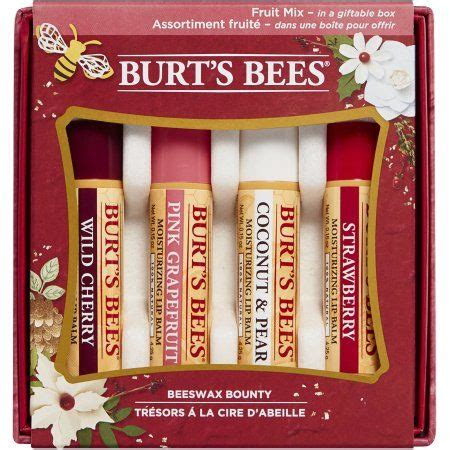 Burt S Bees Beeswax Bounty Assorted Fruit Lip Balm Holiday Gift Set