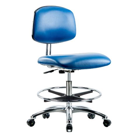 Vinyl Armless Esd Cleanroom Task Chair F Br Ecr Vmbch Cr Cf Ec