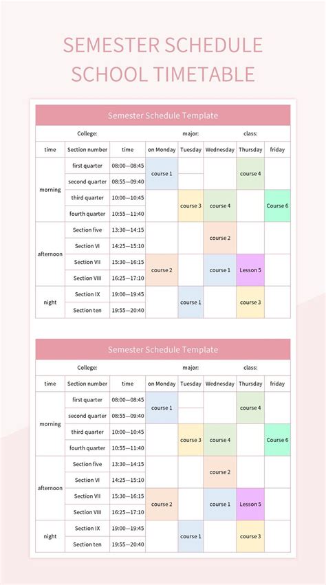 Free School Templates For Google Sheets And Microsoft Excel Slidesdocs