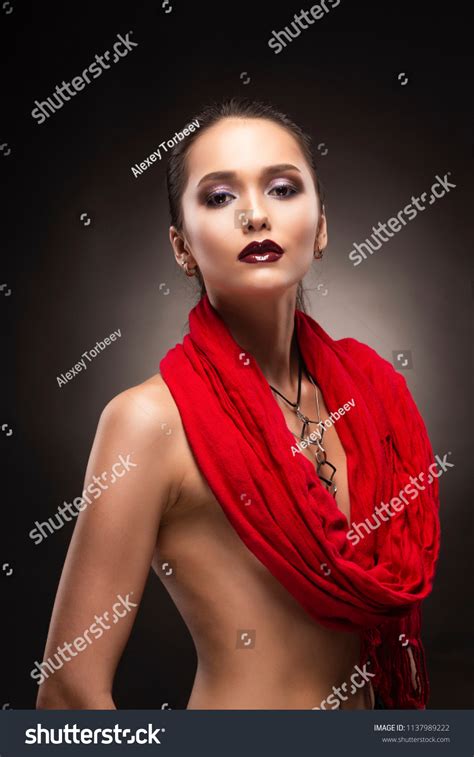 Beautiful Brunette Topless Girl Model Covering Stock Photo 1137989222 Shutterstock