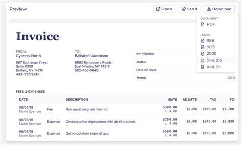 ledes file ledes  easy legal billing