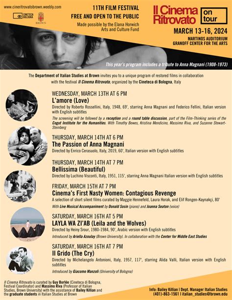 Program Il Cinema Ritrovato On Tour At Brown