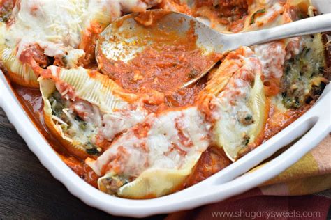 Sausage Stuffed Shells Shugary Sweets