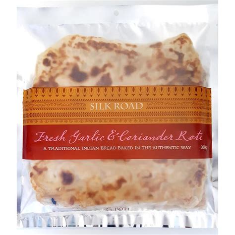 Fresh Garlic And Coriander Roti 300g Roti And Naan Breads Gourmet Brands