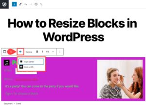 How To Resize Blocks In Wordpress