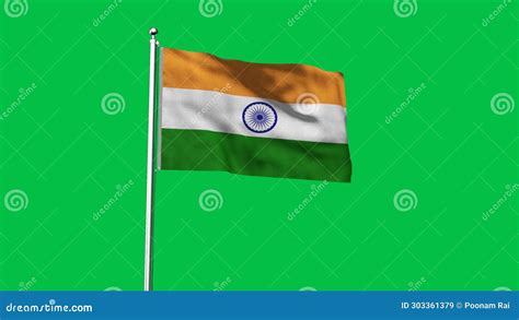 High Detailed Waving Flag Of India National India Flag Asia 3d