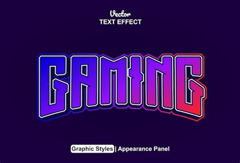 Premium Vector Gaming Text Effect With Blue Color Graphic Style And