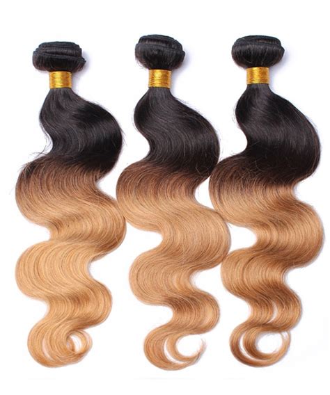Pcs Ombre B Honey Blonde Brazilian Hair Weave Bundles Msbuy