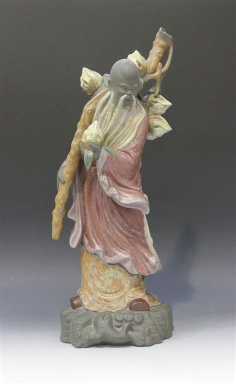 A Lladro Gres Figure Of Chinese Farmer No 2068 Height Approx 56cm