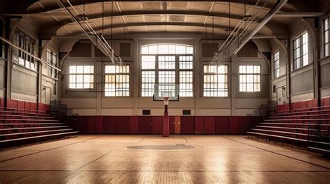 Free AI Image | high school basketball court background