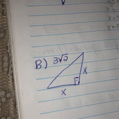 Utilizando a teorema de Pitágoras determine o valor de x nos