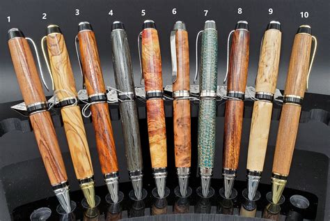 Handmade Refillable Wooden Cuban Twist Pens Etsy