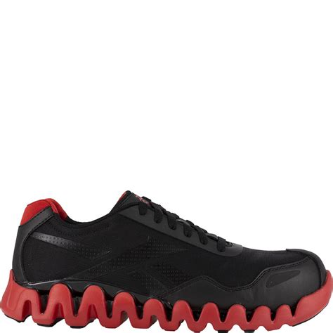 Reebok Mens Zig Pulse Safety Shoes Blackred Elliottsboots