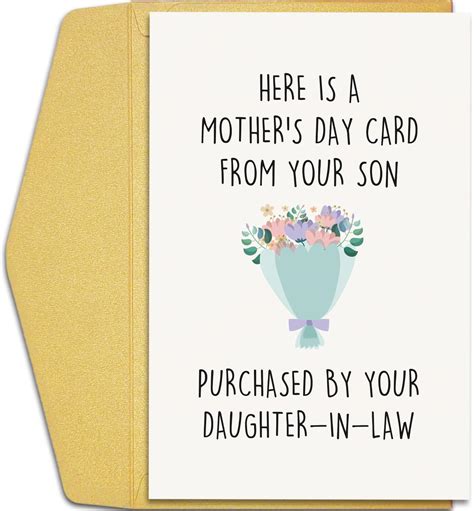 Spercy Funny Mothers Day Card For Mother In Law Cheeky Mothers Day Card Mothers