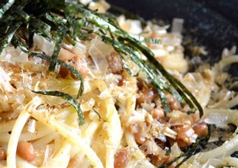 Easy Natto And Bonito Flake Pasta Lunch Recipe By Cookpad Japan Cookpad