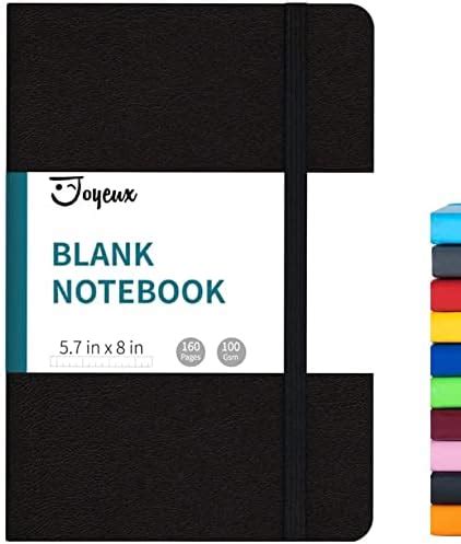 Amazon CooLeathor A5 Blank Kraft Hardcover Notebook With Elastic