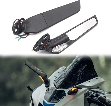 Qidian Motorcycle Mirror Wind Wing Adjustable Rotating Rearview Mirrors