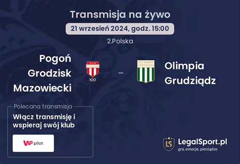 Pogo Grodzisk Olimpia Grudzi Dz Gdzie Ogl Da Godz