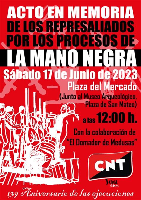 CNT Jerez recuerda las víctimas de la mano negra Federación