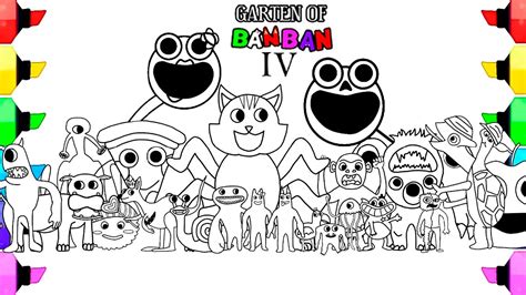 New Garten Of Banban Coloring Pages Color All New Bosses Ending