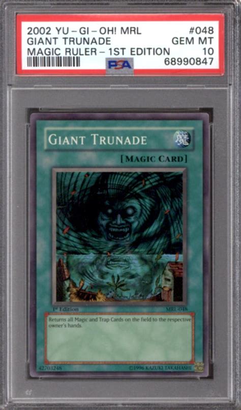 Yu Gi Oh Magic Ruler 1st Edition Giant Trunade Mrl 048 Psa 10 Gem Mint Da Card World