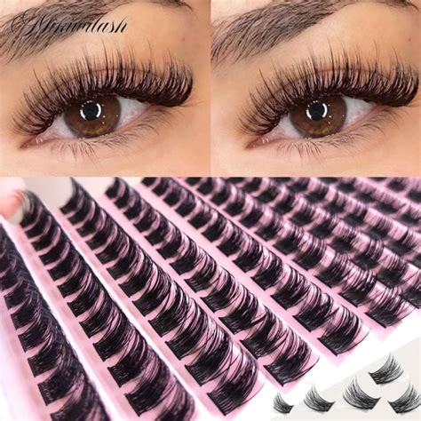 Mikiwilash DIY Eyelash Extension Free Glue 10 Rows120 200pcs Mixed D