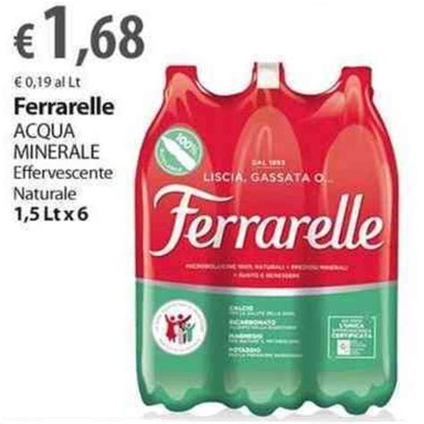 Ferrarelle Acqua Minerale Effervescente Naturale 1 5 Lt X 6 Offerta Di