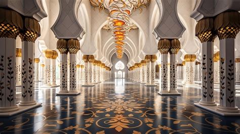 Premium Ai Image Luxury Inside Of Sheikh Zayed Mosque Abu Dhabi United Arab Emirates