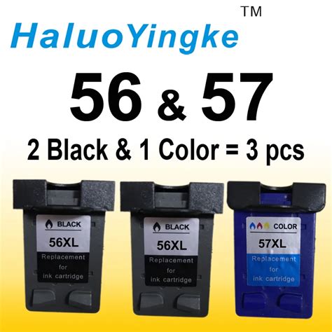 3pk Ink Cartridges replacement for HP 56 57 HP56 56XL 57XL C6656A ...