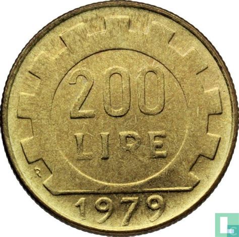 Italië 200 lire 1979 misslag KM 105 1979 Italië LastDodo