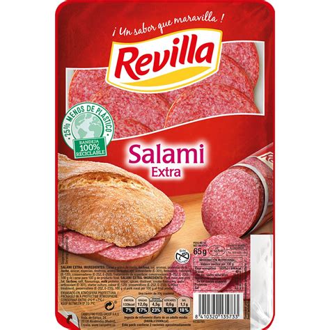 Comprar Salami Extra En Lonchas Sin Gluten Envase 65 G REVILLA