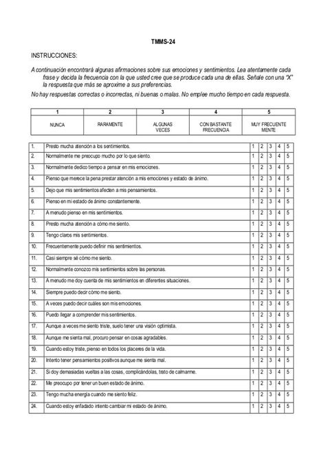 Test Inteligencia Emocional Pdf Test Para Evaluar La Inteligencia Hot