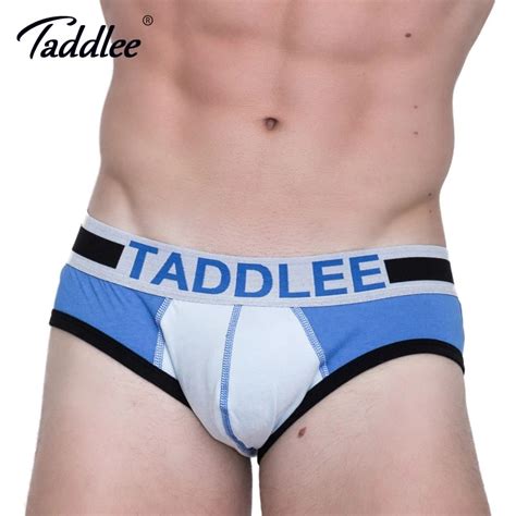 Taddlee Brand 4pcs Sexy Design Low Rise Men Underwear Briefs Cotton Gay