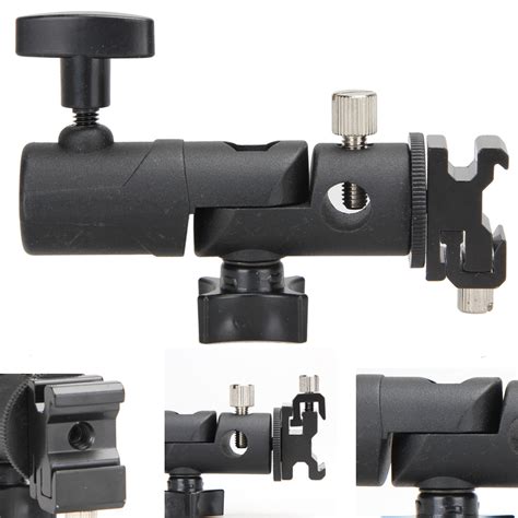 TaffSTUDIO Hot Shoe Swivel Lampu Flash Kamera For Tripod Light Stand QM3625 Black