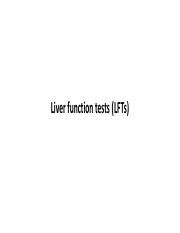 Understanding Liver Function Tests Enzymes Metabolism Course Hero