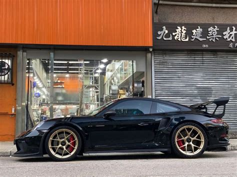 Porsche Gt Rs Black Bbs Fi R Wheel Wheel Front