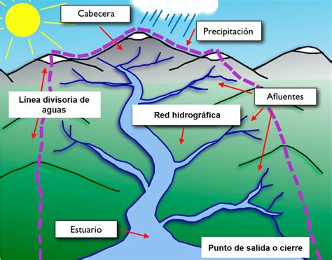 Partes de una cuenca hidrográfica