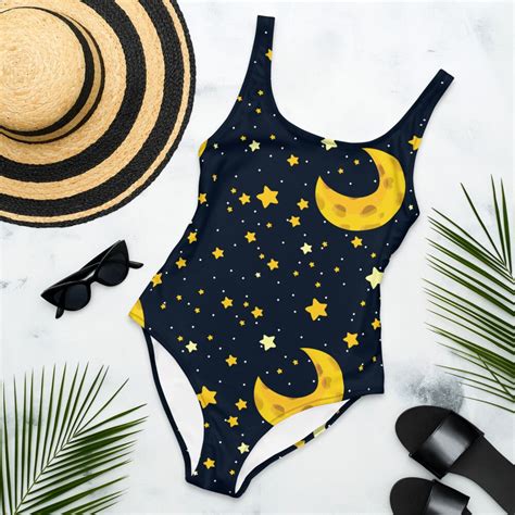 Moon Stars Bikini Swimsuit Bathing Suit Women S Etsy
