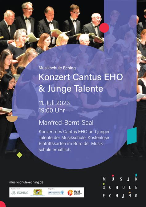 Konzert Mit Dem Cantus EHO Und Jungen Talenten Am 11 07 23