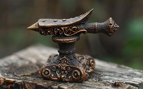 premium photo miniature anvil sculpture  artisan