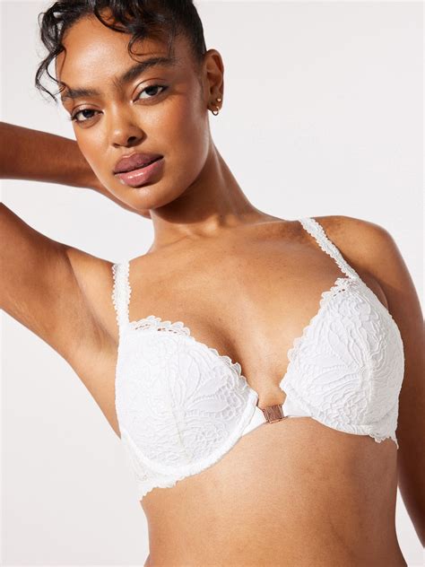 Romantic Corded Lace Push Up Bra In White Savage X Fenty