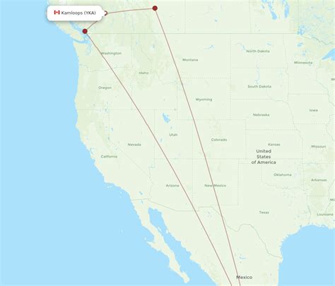 All Flight Routes From Ixtapa Zihuatanejo To Kamloops ZIH To YKA